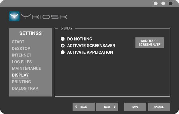 YKiosk software - Screensaver