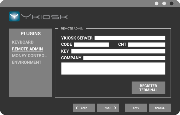 YKiosk software - remote management
